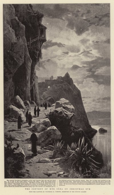 Le Couvent de Mar Saba la veille de Noël - Hermann David Salomon Corrodi